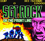 Sgt. Rock On the Frontline title screen for GameBoy Color